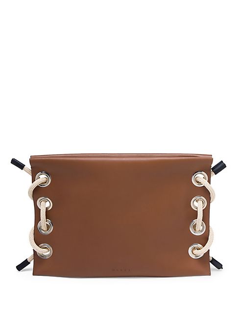 Marni - Pochette Satelite Leather Clutch