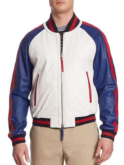 HILFIGER EDITION - Souvenir Leather Bomber Jacket