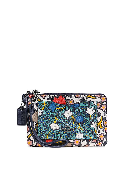 COACH - Mixed Yankee Floral-Print Wristlet