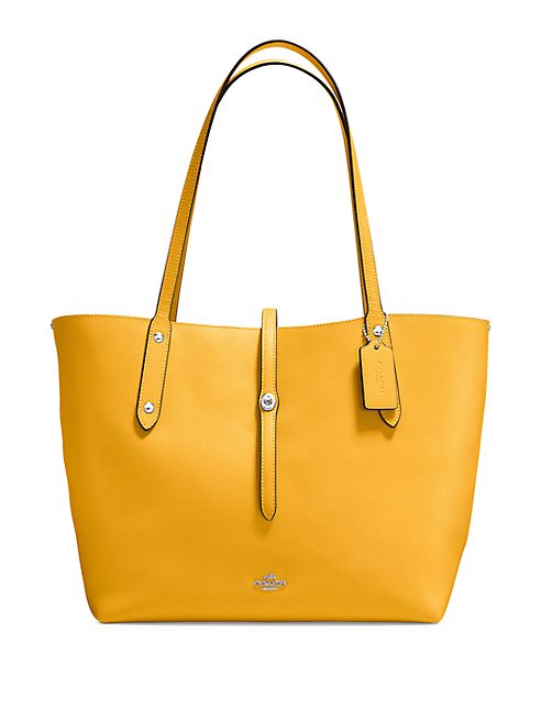 COACH - Polished Pebbled Leather Market Tote