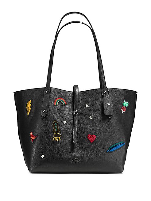 COACH - Embroidered Leather Market Tote