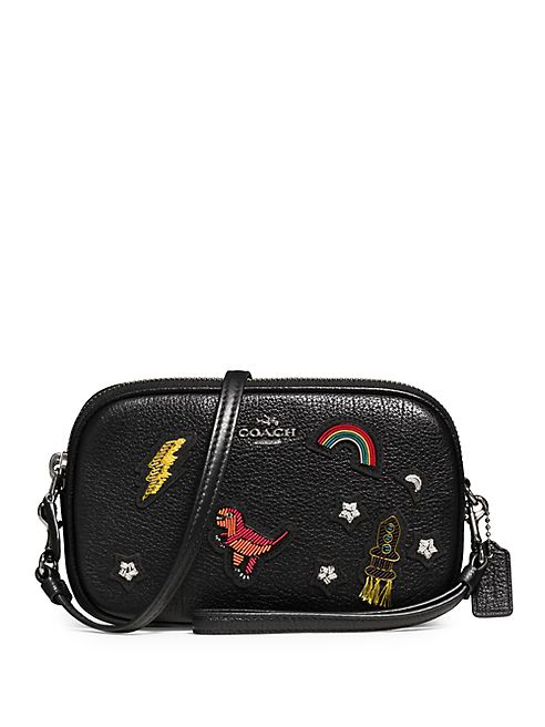 COACH - Souvenir-Embroidered Leather Crossbody