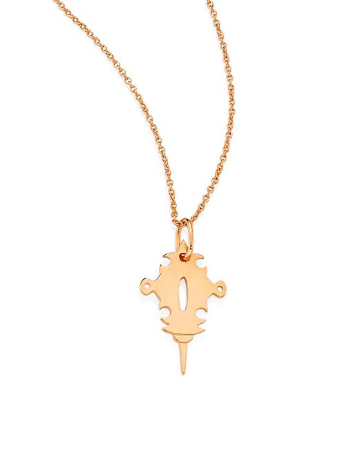 GINETTE NY - Mini Tanger 18K Rose Gold Pendant Necklace