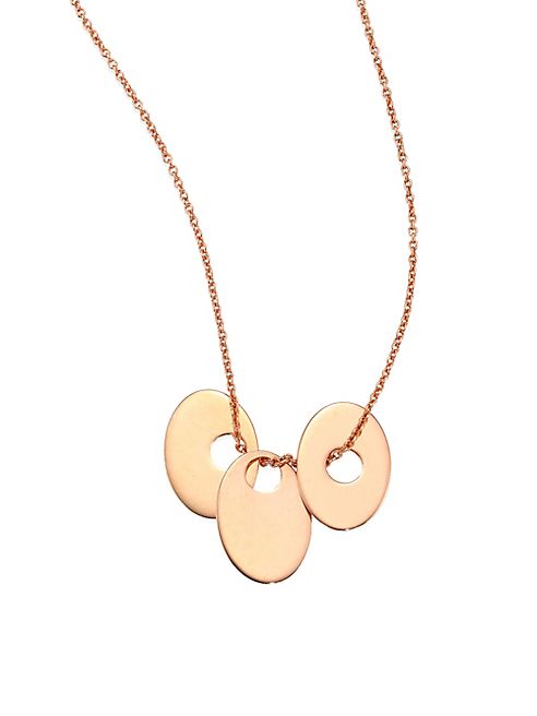 GINETTE NY - Sequins & Ellipses 18K Rose Gold Pendant Necklace