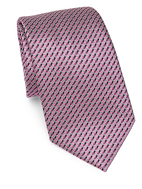 Ermenegildo Zegna - 3D Cross Print Silk Tie