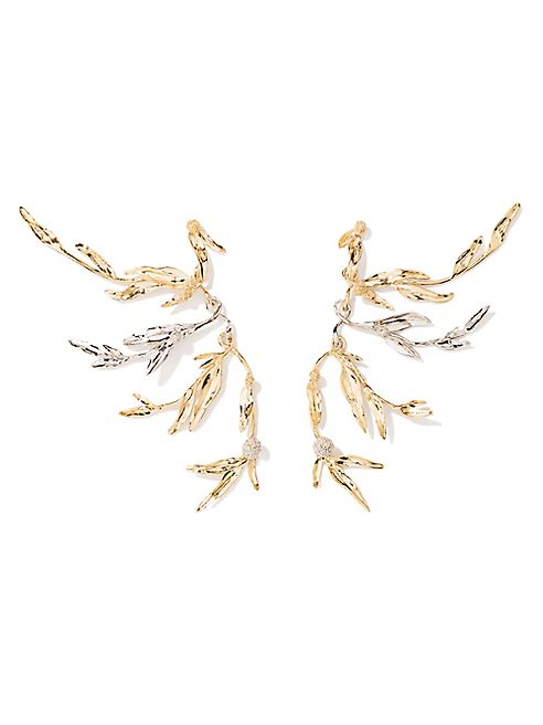 Aurélie Bidermann - Mimosa Two-Tone Drop Earrings