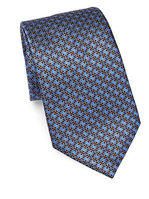 Ermenegildo Zegna - Geometric Print Silk Tie