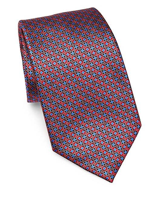 Ermenegildo Zegna - Geometric Print Silk Tie