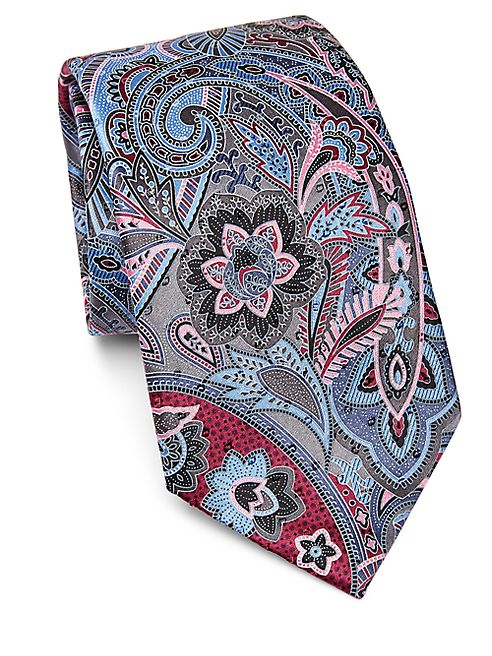 Ermenegildo Zegna - Floral Paisley Print Silk Tie