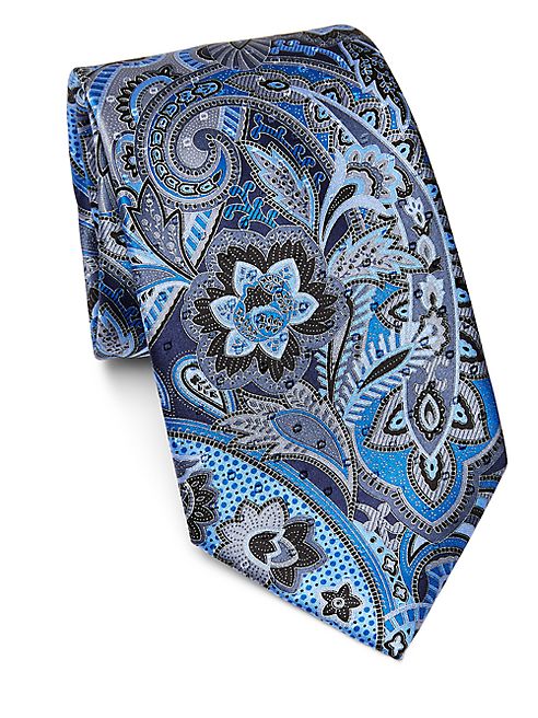 Ermenegildo Zegna - Floral Paisley Print Silk Tie