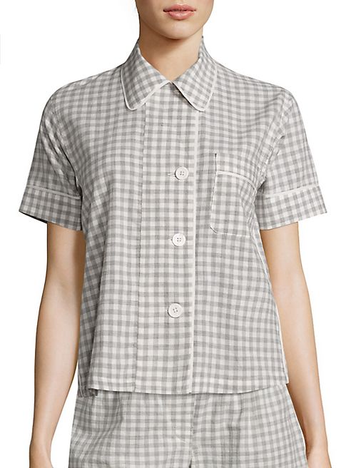 Araks - Shelby Organic Cotton Gingham Pajama Top