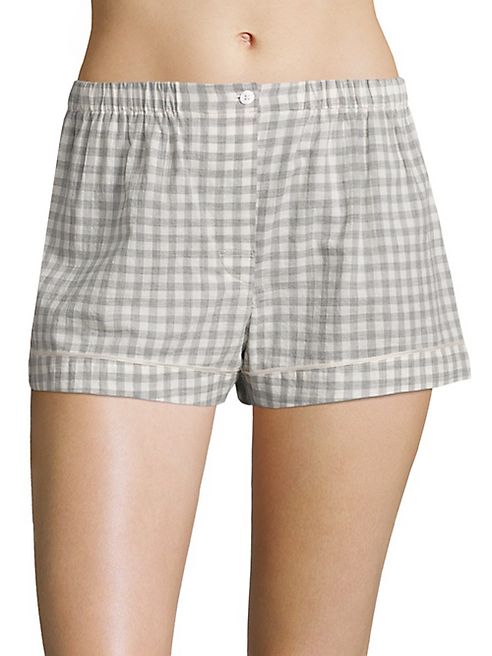 Araks - Tia Gingham Silk Boxer Shorts