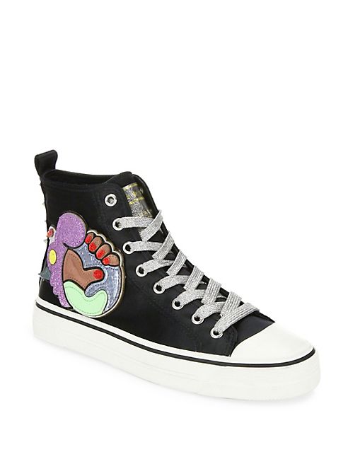 Marc Jacobs - Bluebird World Embellished High-Top Sneakers