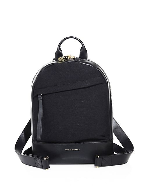 WANT Les Essentiels - Mini Piper Leather & Crepe Backpack