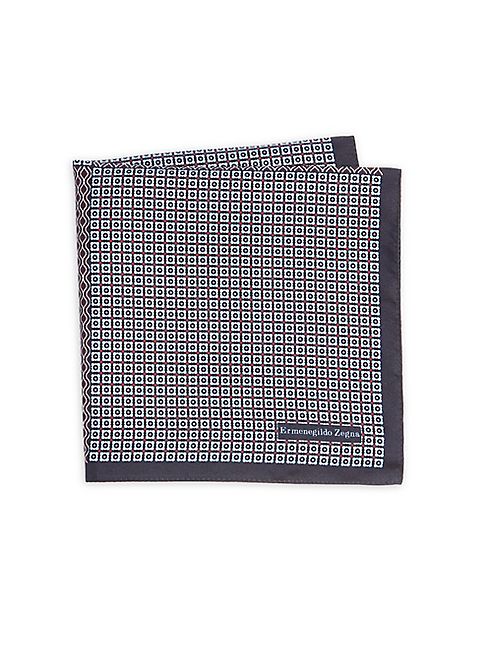 Ermenegildo Zegna - Geometric-Print Pocket Square