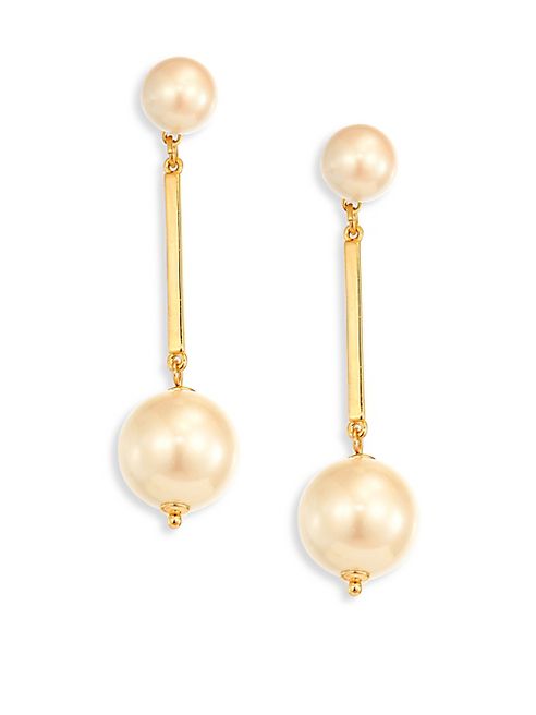 Kate Spade New York - Grand Bazaar Faux Pearl Linear Drop Earrings