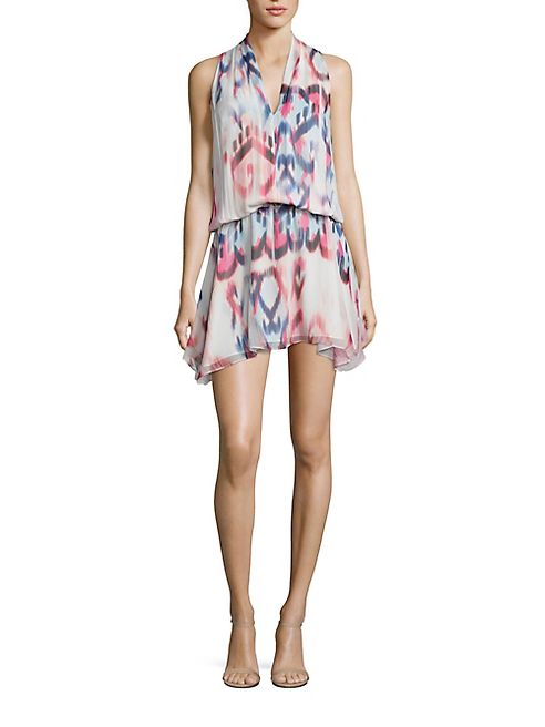 Ramy Brook - Glam Ikat Printed Ruthie Silk Dress