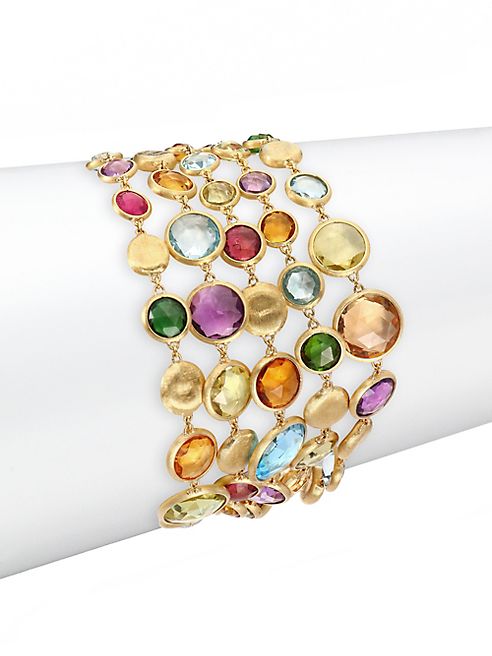 Marco Bicego - Jaipur Semi-Precious Multi-Stone & 18K Yellow Gold Five-Strand Bracelet