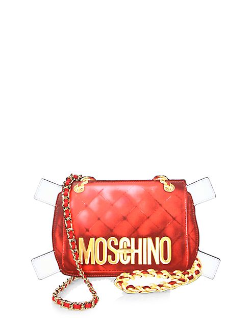 Moschino - Paperdoll Cutout Leather Shoulder Bag