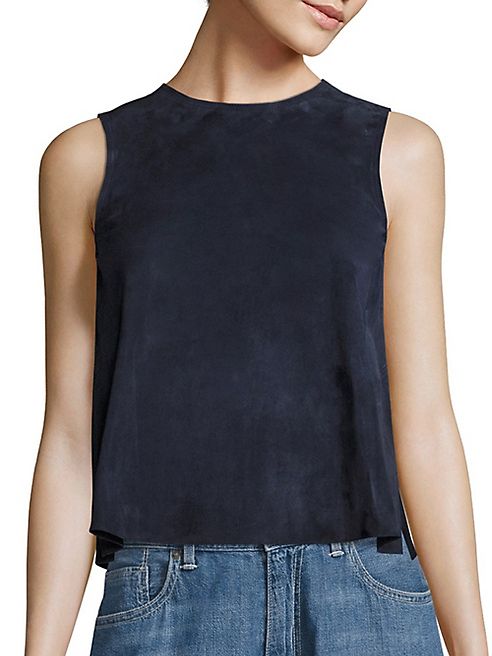 Vince - Suede Crop Shell