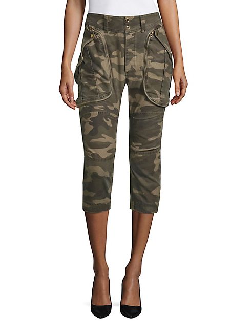 Faith Connexion - Camouflage Cropped Cargo Pants