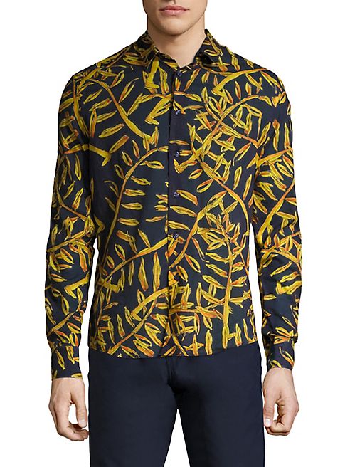 Vilebrequin - Gold Palms Cotton Shirt