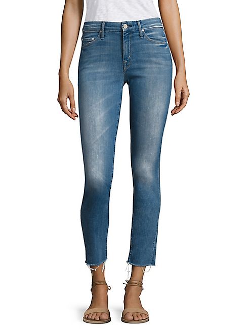 MOTHER - Looker Frayed Ankle Skinny Jeans