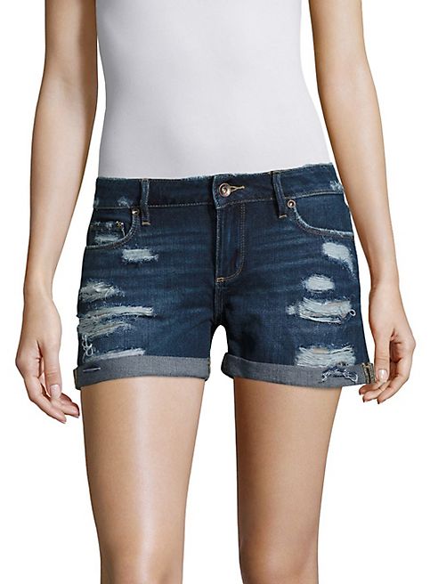 PAIGE - Distressed Denim Shorts