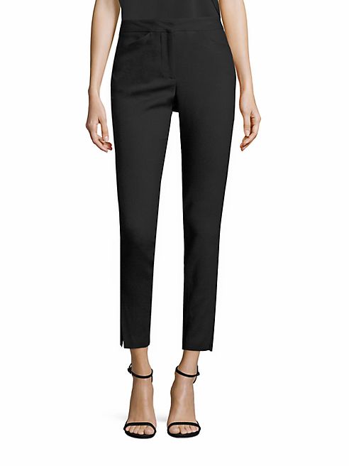 Halston Heritage - Wool Gabardine Straight Ankle Pants