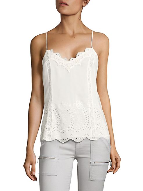 Joie - Exclusive Vayle Embroidered Silk Tank
