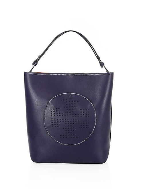 Tory Burch - Perforated Logo Leather Hobo