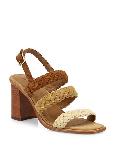 Frye - Amy Braided Suede Block Heel Sandals