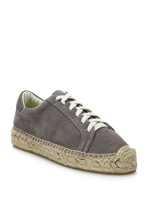 Soludos - Canvas Lace-Up Espadrille Platform Sneakers