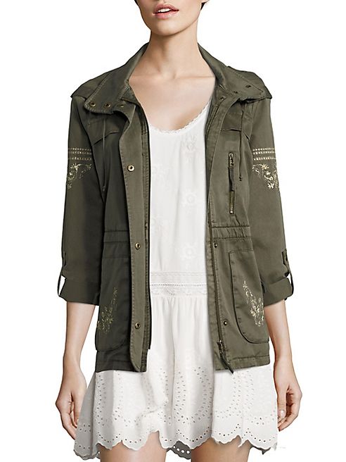 Joie - Ancil Embroidered Military Jacket