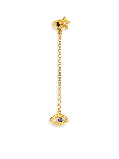 IAM by Ileana Makri - Mini Star & Eye Single Stud Earring