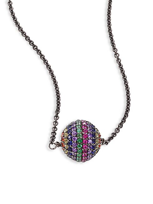 IAM by Ileana Makri - Rainbow Bead Pendant Necklace