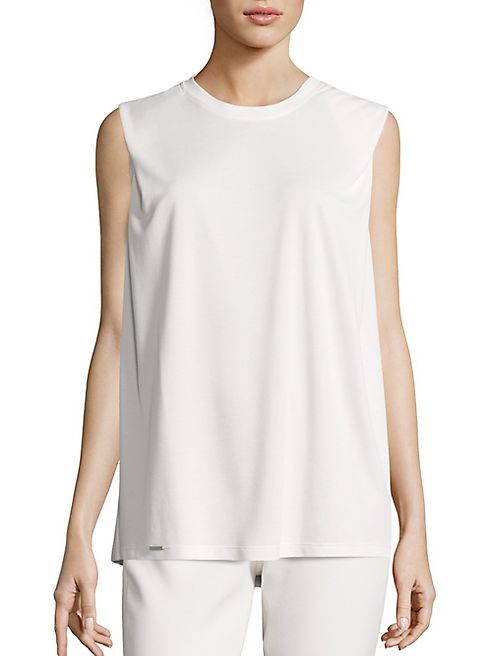 Halston Heritage - Solid Roundneck Jersey