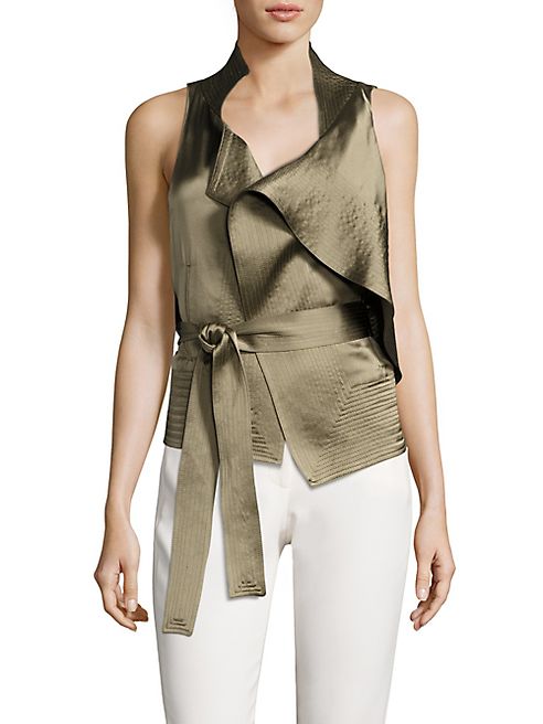 Halston Heritage - Draped Satin Waistcoat