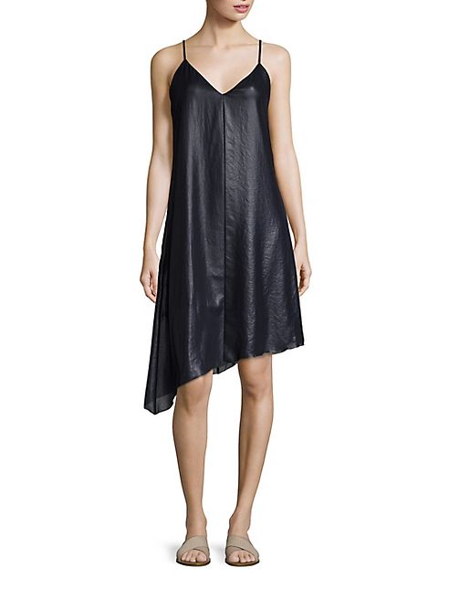 ATM Anthony Thomas Melillo - Lacquered Asymmetrical Hem Slip Dress