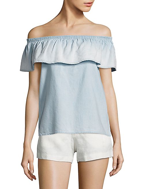 Joie - Soft Joie Vilma Chambray Off-The-Shoulder Top