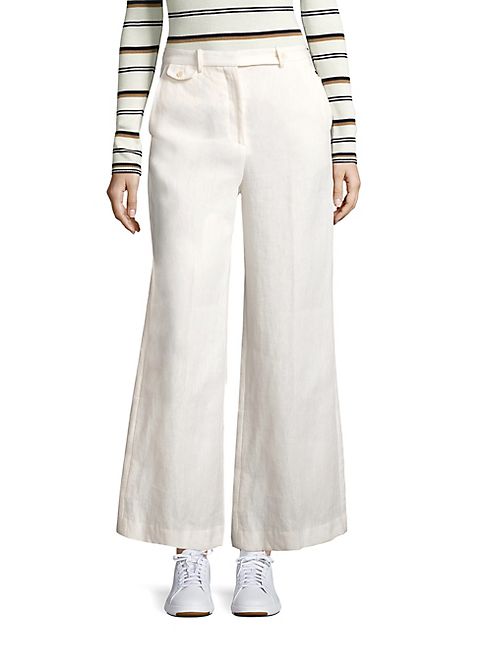 Theory - Nadeema Flared Linen Pants