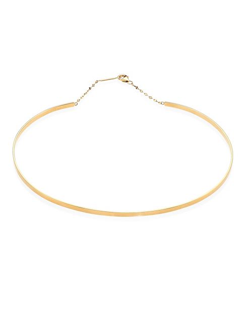 LANA JEWELRY - Bond Thin Gloss 14K Yellow Gold Choker