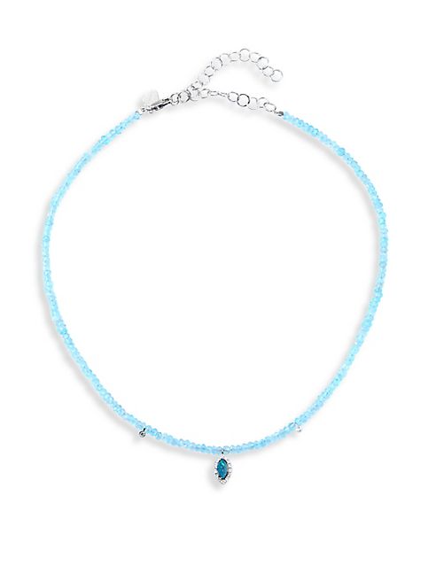 Meira T - Diamond, Opal & Apatite Beaded Choker