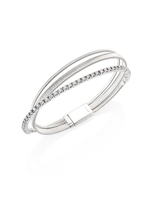 Marco Bicego - Masai Diamond & 18K White Gold Three-Row Bracelet