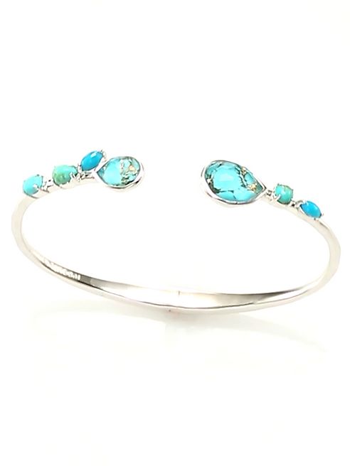 IPPOLITA - 925 Rock Candy Small Double Mixed Stone Stations Hinged Bangle