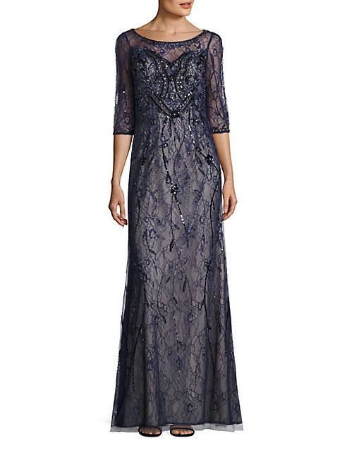 Basix Black Label - Embellished Lace Gown