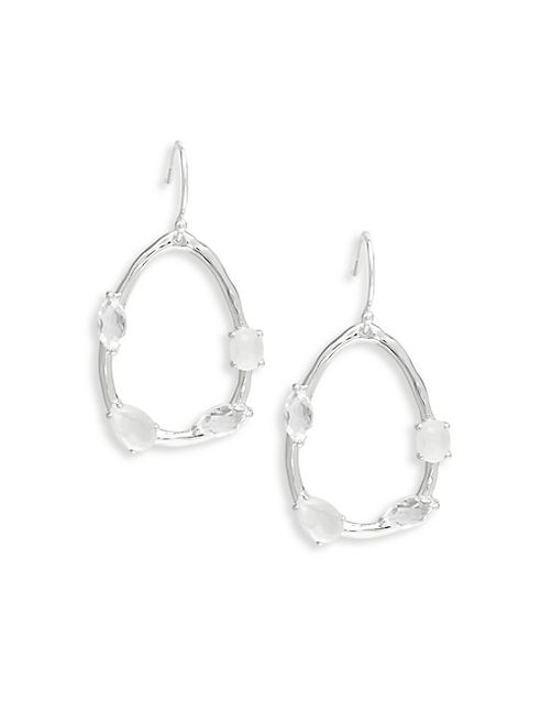 IPPOLITA - 925 Rock Candy Large Quartz, Moonstone & Mother-Of-Pearl Teardrop Earrings