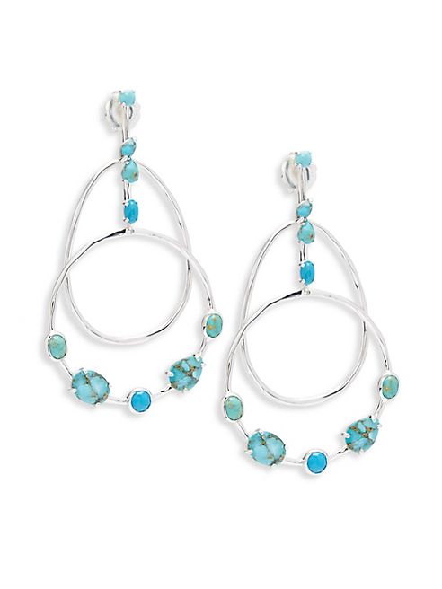 IPPOLITA - 925 Rock Cany Large Multi-Turquoise Three-Part Drop Earrings