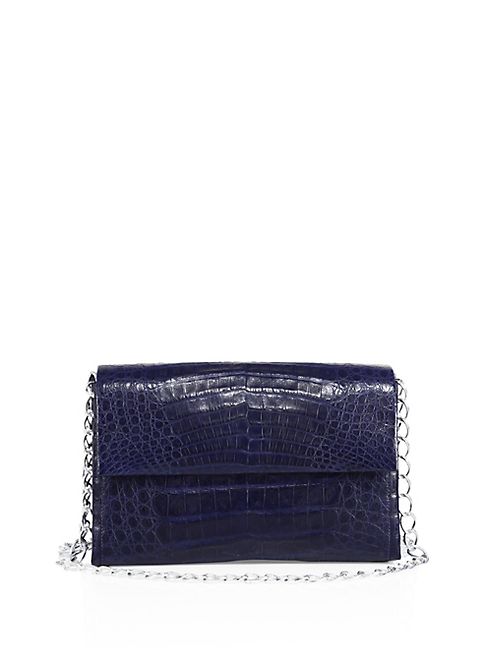 Nancy Gonzalez - Double Chain Crocodile Leather Shoulder Bag