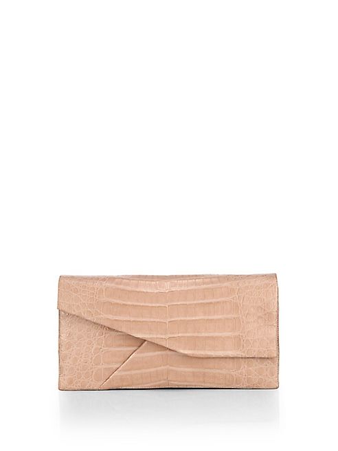 Nancy Gonzalez - Origami Crocodile Leather Clutch